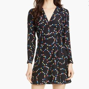 HVN Black Rainbow String of Hearts Dress NWT SZ 4